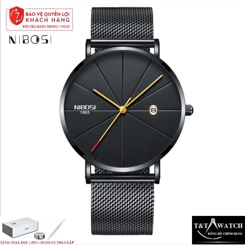 ĐỒNG HỒ NAM NIBOSI 2321  DÂY THÉP LƯỚI CAO CẤP