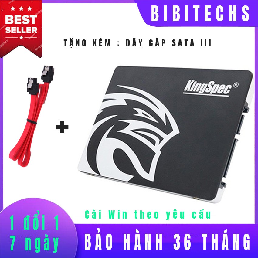 [Chính hãng] Ổ cứng SSD KingSpec P3 128GB, 240G - Tặng cáp Sata - Bảo hành 36 tháng - Chính hãng Mai Hoàng - BiBiTechs