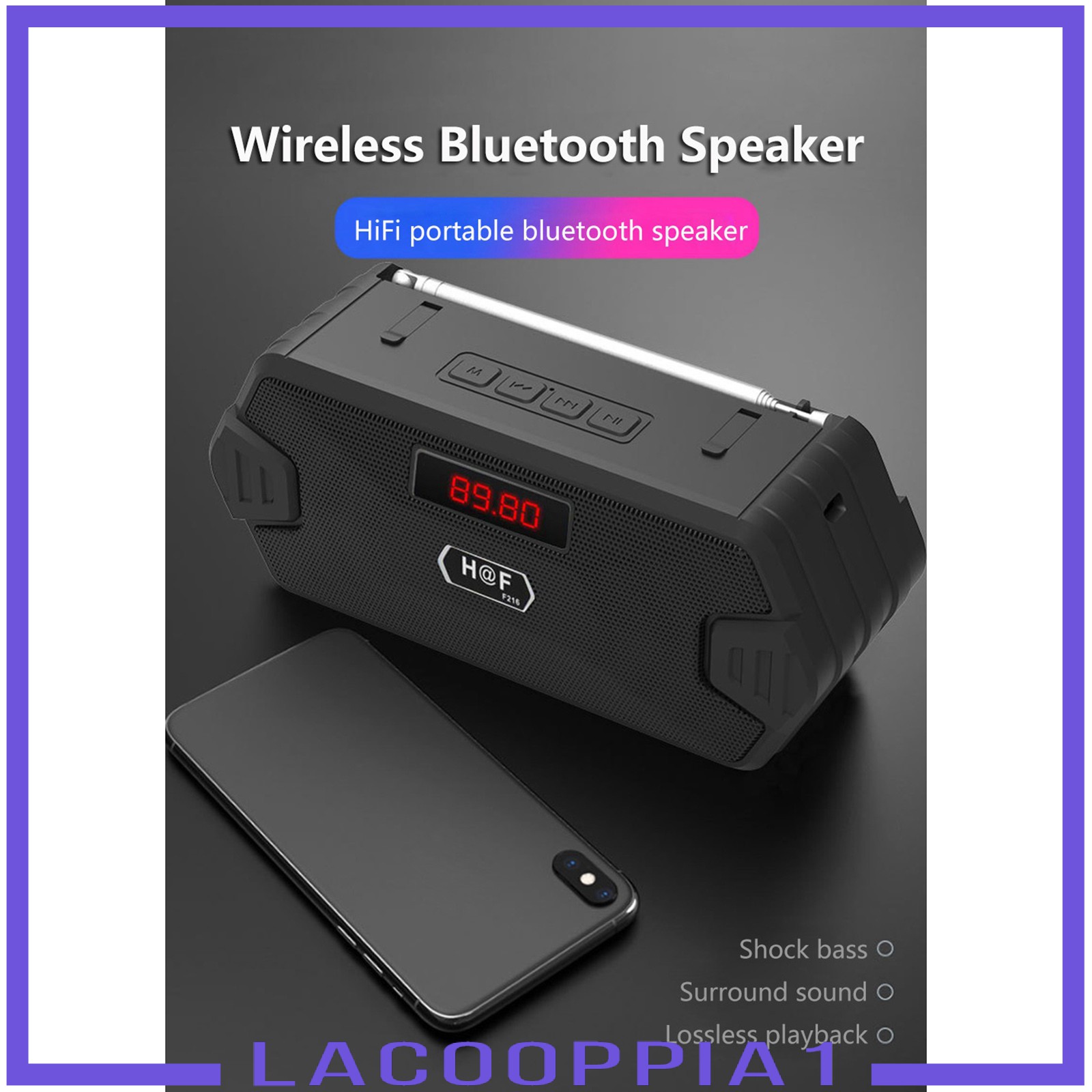 Loa Bluetooth Lapopopia1 Âm Thanh Siêu Trầm Hỗ Trợ Fm / Aux / Tf / Mp3