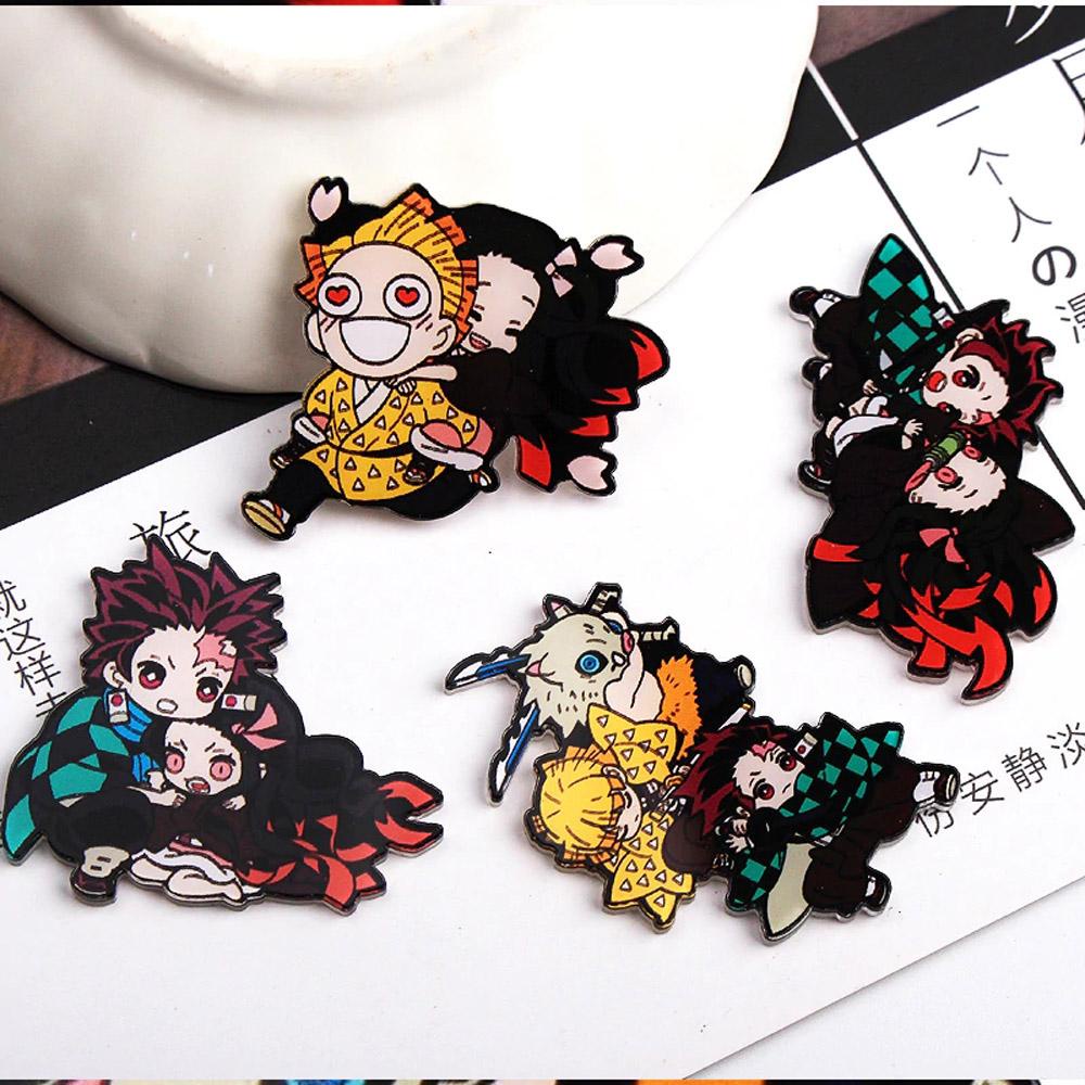 Ghim Cài Áo Họa Tiết Hoạt Hình Kimetsu No Yaiba 15H Dành Cho Nữ