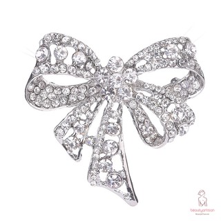 Ghim Cài Áo Hình Chiếc Nơ Đính Đá Nhân Tạo Thời Trang Cho Nữ