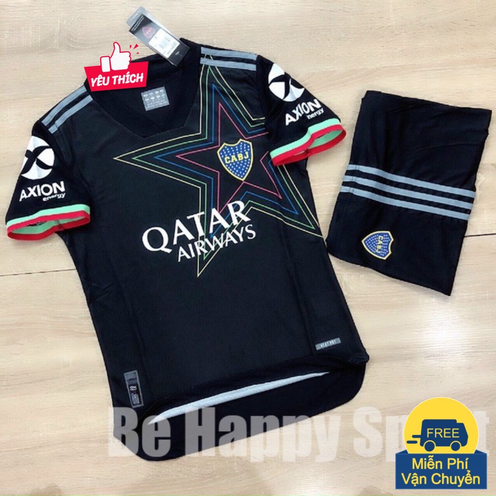 Áo Đá Banh Đẹp Club Atletico Boca Juniors (CABJ) Màu Xanh Than Vải Thái Mới Nhất- Đặt Áo Bóng Đá PP bởi Be Happy Spor