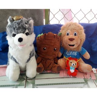 Chó alaska. Khúc cây. Sư tử. Rilakkuma rồng