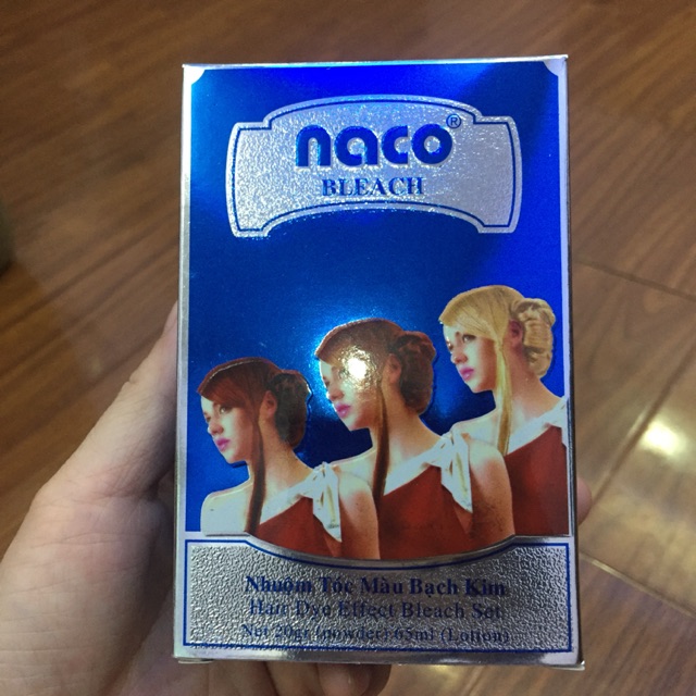 Thuốc tẩy tóc NACO vs BLEACH ( kèm găng tay)