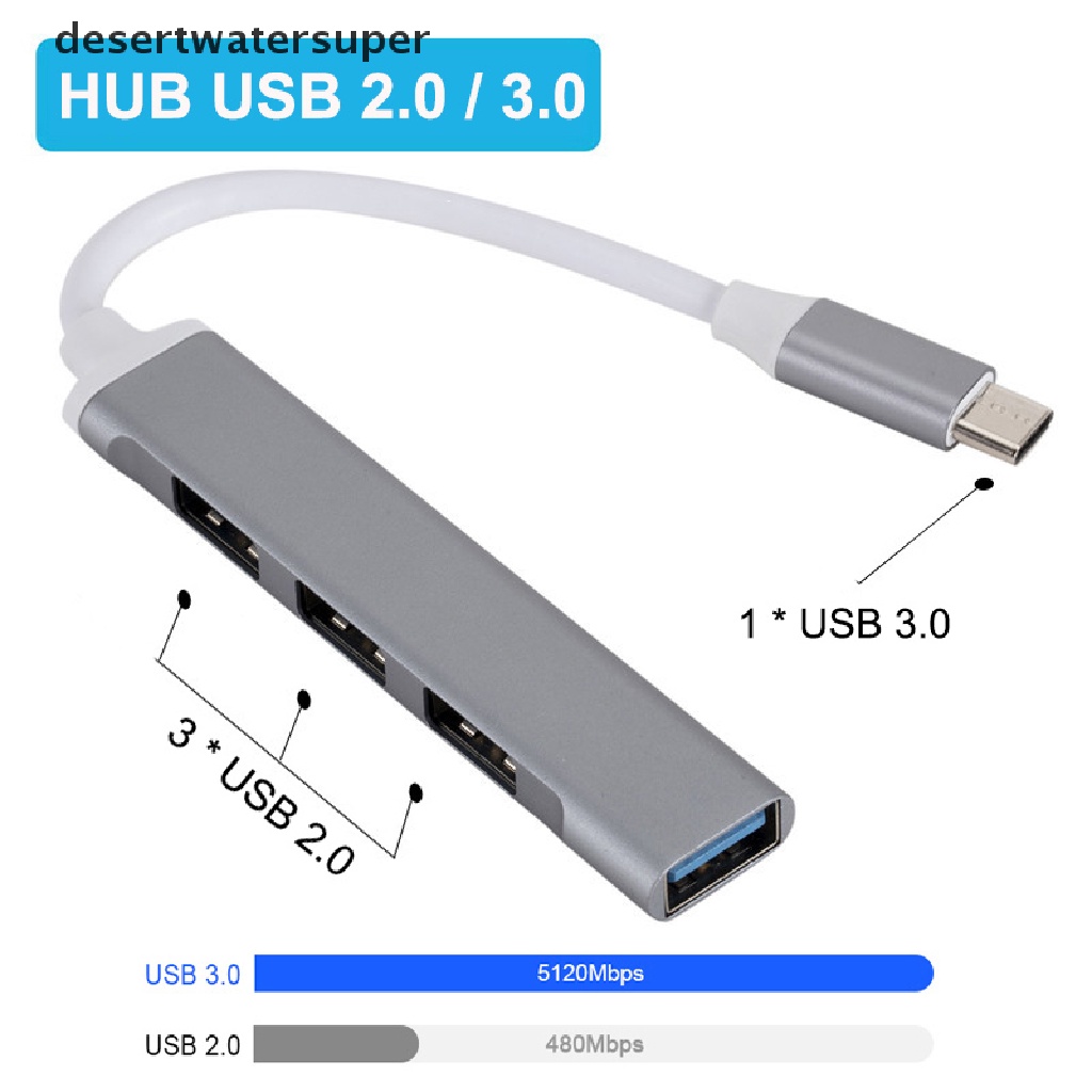 Bộ Chia 4 Cổng USB 3.0 Type C 3.1 OTG Cho Lenovo Xiaomi