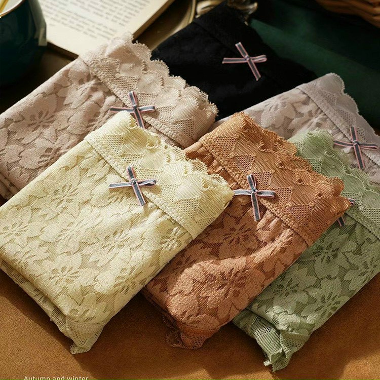 Quần chip nữ Quần lót su ren  cao cấp kháng khuẩn mềm mịn nhẹ nhàng cạp viền ren cuốn hút cực kỳ thoải mái QL04