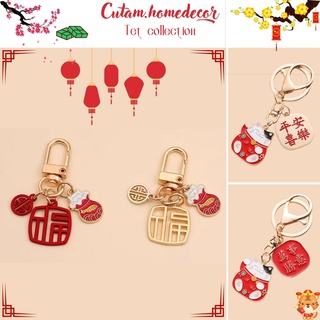 Móc khóa may mắn hình mèo Thần Tài cầu bình an, phát tài phát lộc - cutam.homedecor