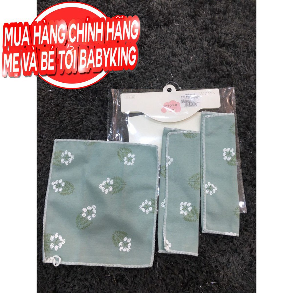 Khăn sữa em bé cotton siêu mềm hình hoạt hình  1134, chất liệu cotton 100% , thương hiệu Aiueo Nhật Bản.
