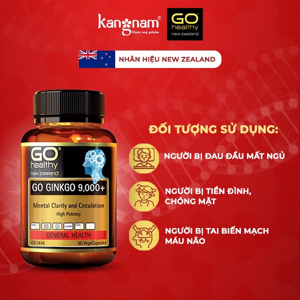 Viên Bổ Não Go Healthy Ginkgo 9000+ Hộp 60 viên