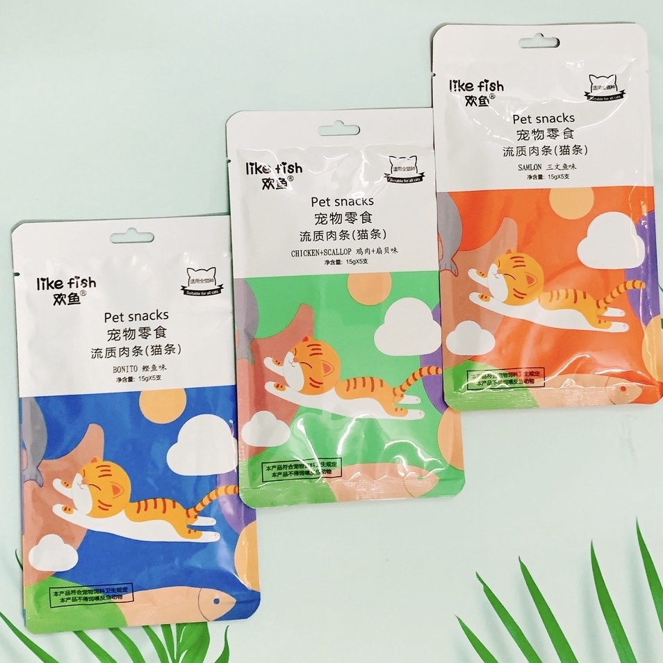 SÚP THƯỞNG LIKE FISH CHO MÈO 15gr