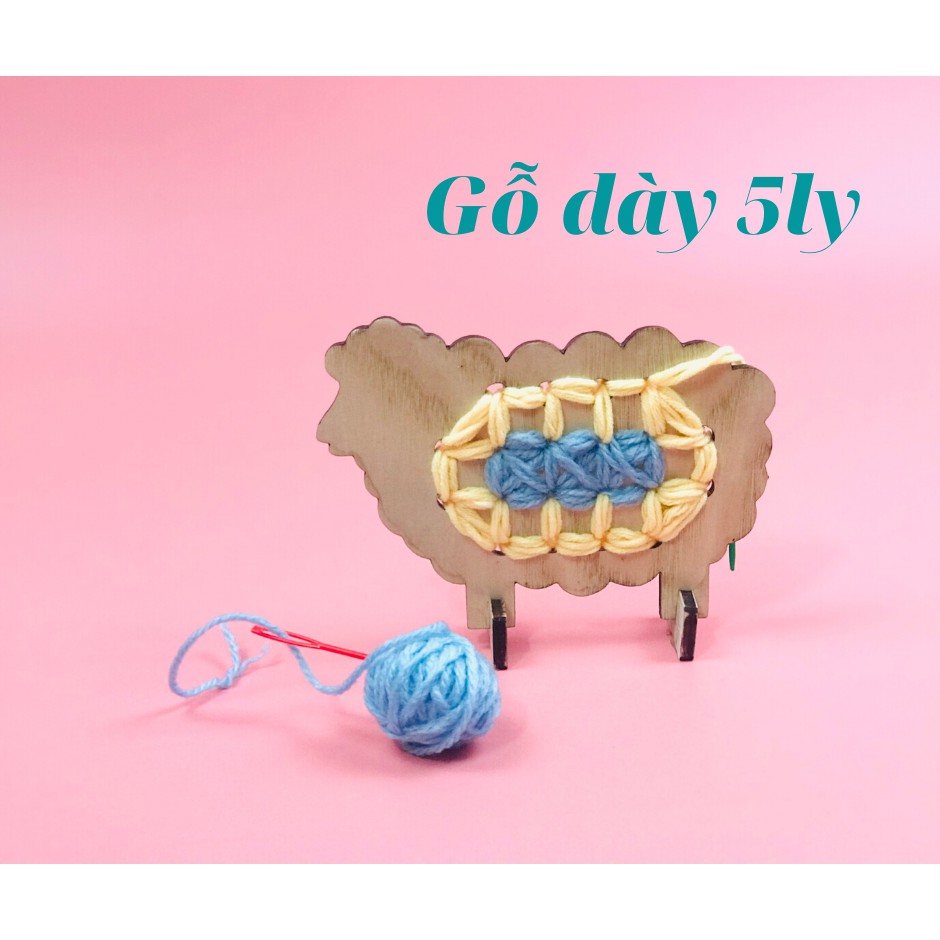 Cừu Đan Len, Đồ Chơi Xâu Dây Chữ Bằng Gỗ Giúp Bé Phát Triển Kỹ Năng