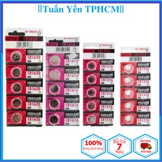 Vỉ 5 viên pin / cr1620 / cr1616 / cr1220 / cr1216 maxell lithium 3v - toppin