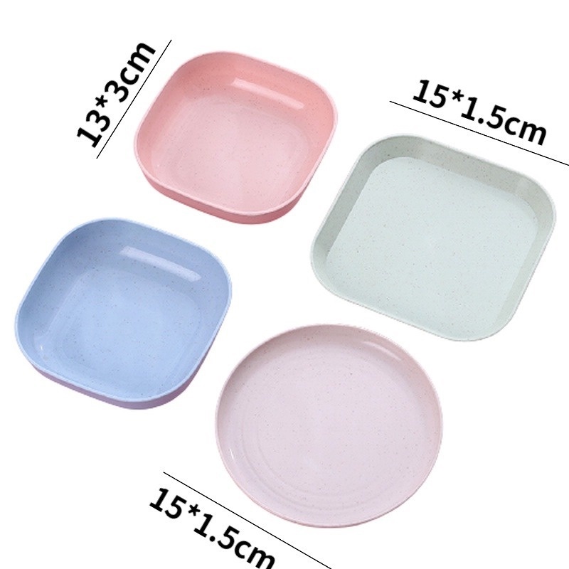 Đĩa đựng thức ăn bằng chất liệu rơm lúa mì thân thiện với môi trường