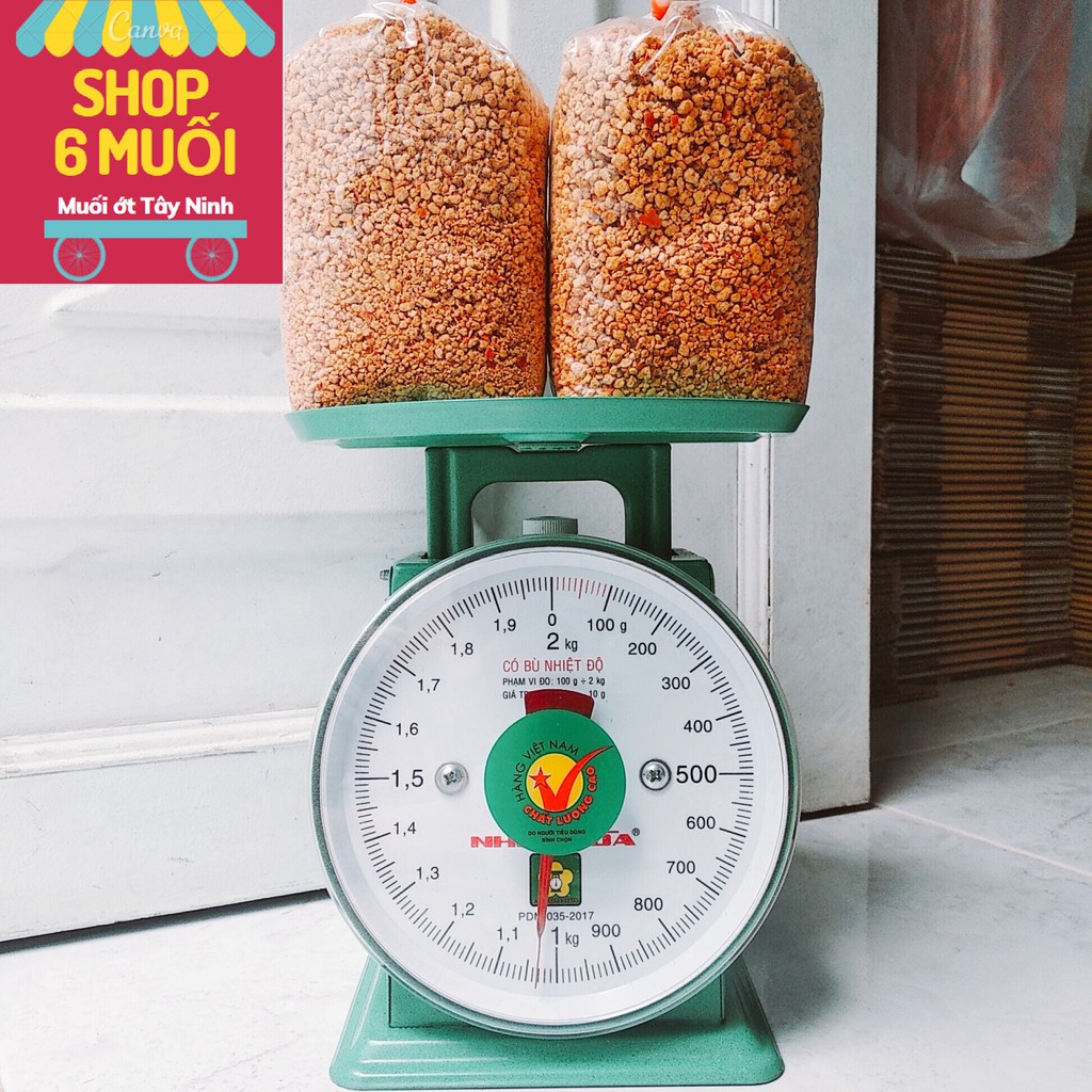 [Loại thường *HỘT TO*] [1kg] Muối ớt Tây Ninh (ăn chay được, có tỏi) | BigBuy360 - bigbuy360.vn