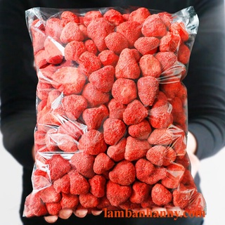 Dâu tây giòn sấy lạnh 100g - ăn vặt siêu ngon