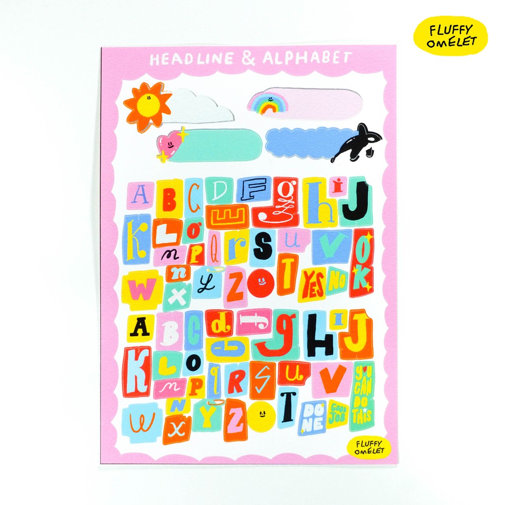 FLUFFY 0MELET - STICKER ALPHABET HÈ FLUFFY A6