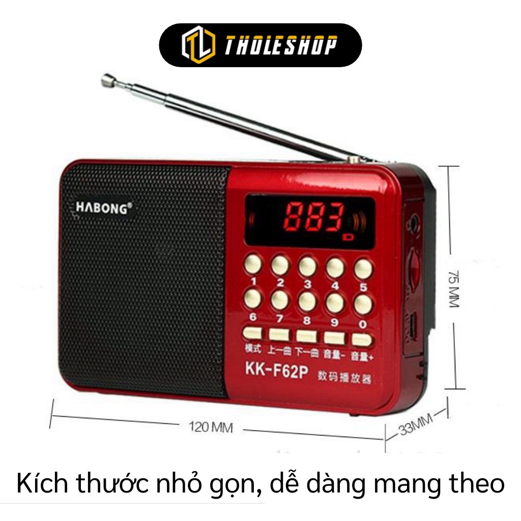 [SGD] Máy Nghe Radio - Máy Nghe Nhạc, Mini MP3, Radio KK-62, Âm Thanh Rõ Ràng 6152