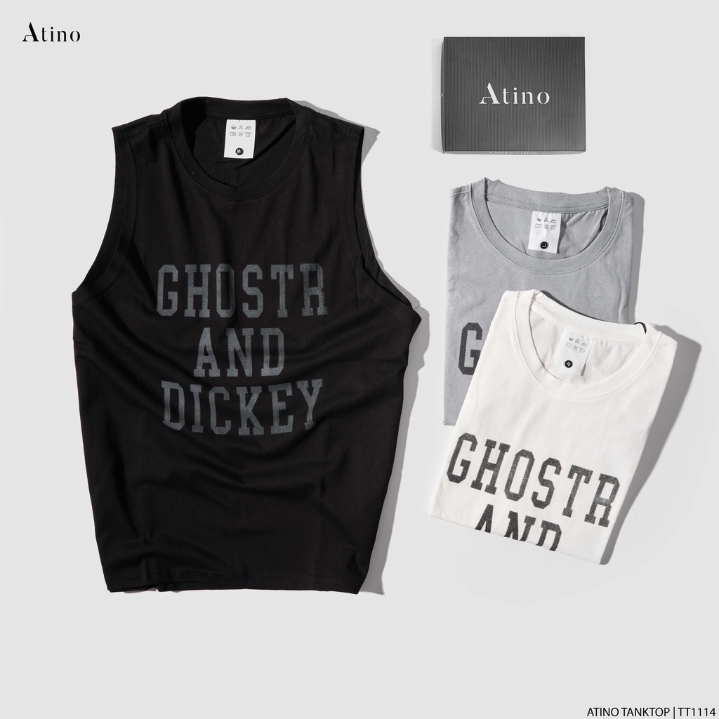 Áo Tank Top Nam GHOSTR ATINO Chất Cotton Thoáng Mát form Regular TT1114