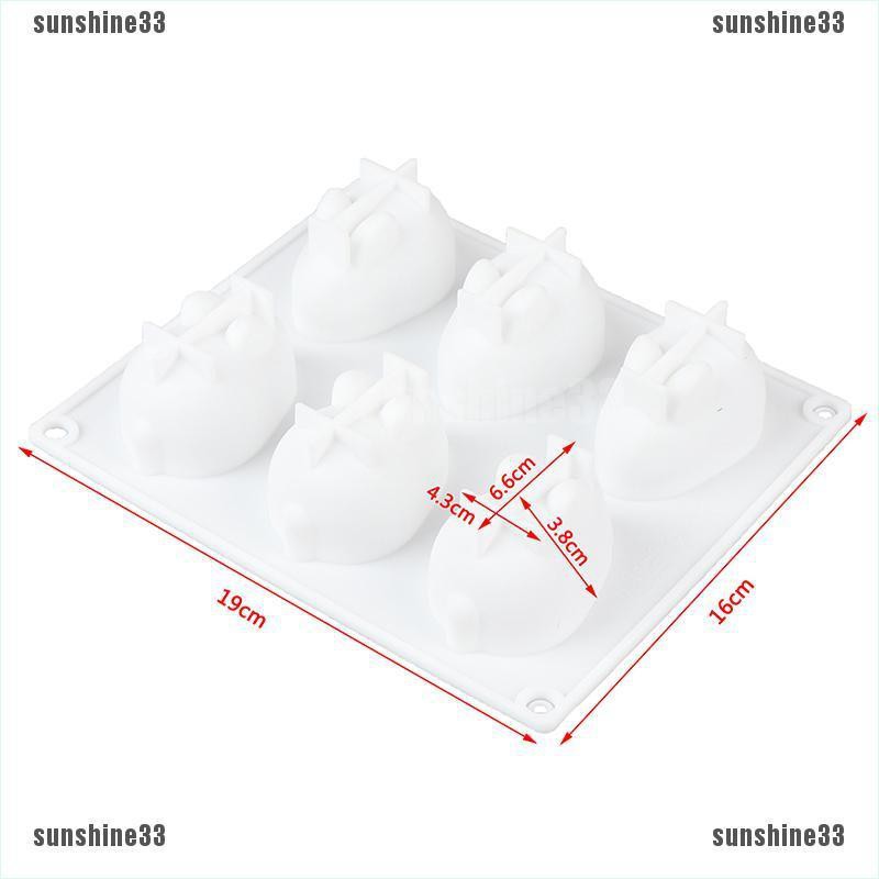 Khuôn Silicone Tạo Hình Thỏ 3D Trang Trí Bánh