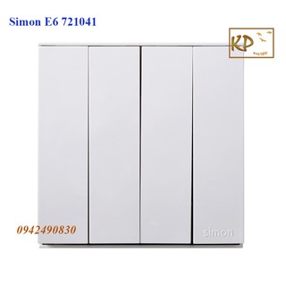 Công tắc bốn, 1 chiều mặt vuông simon e6 721041