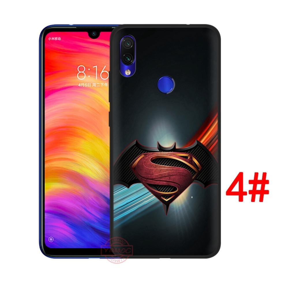  Ốp dẻo in hình Batman và Superman cho điện thoại Redmi Note 5A Prime 5 Pro 6 Pro 7 Pro 4X 6A S2