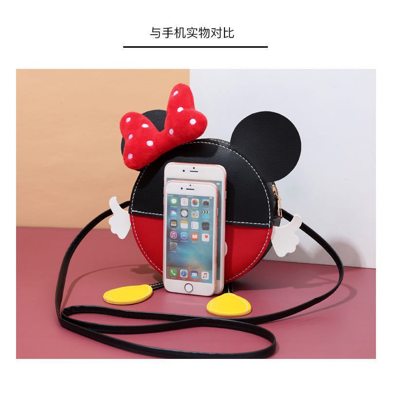 Túi tự đan handmade Mickey đầy đủ phụ kiện, có video hướng dẫn Kawaii_Handmade