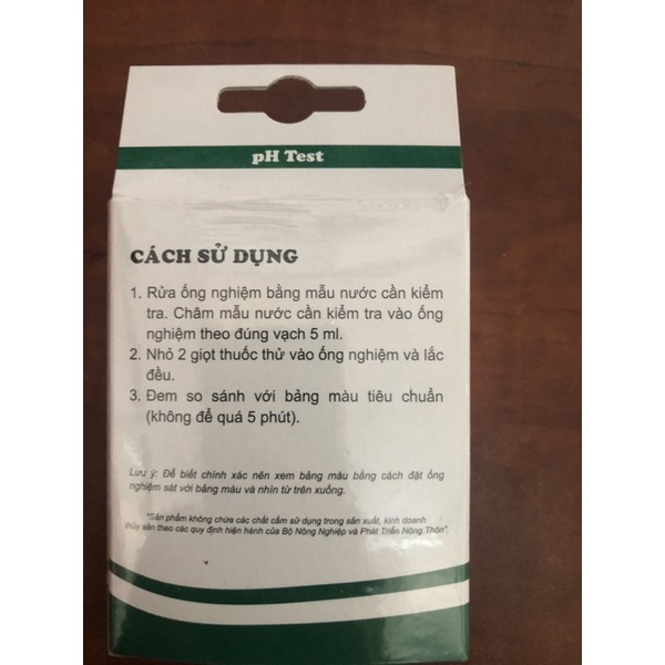 Test pH CP, bộ đo pH CP, kiểm tra pH nước nuôi thủy sản, cá cảnh, thủy sinh.