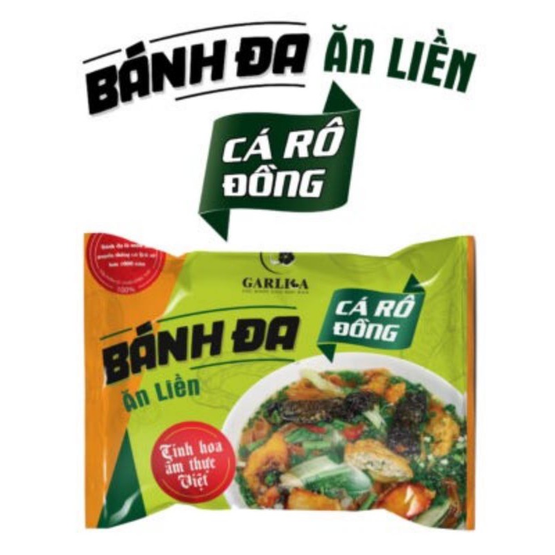 Bánh đa cá rô đồng ăn liền Garlica 110g (ảnh thật, date mới)