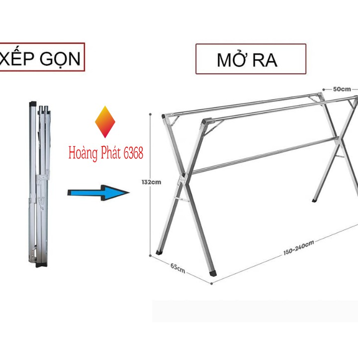 [ Free Ship ] GIÁ PHƠI QUẦN ÁO 2 TẦNG GẤP GỌN NiNDA R215  [ GỌI LÀ CÓ ] [ SẴN HÀNG ]