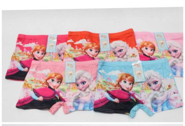 Quần Lót Boxer In Hình Nhân Vật Elsa Phim Frozen Cho Bé Gái