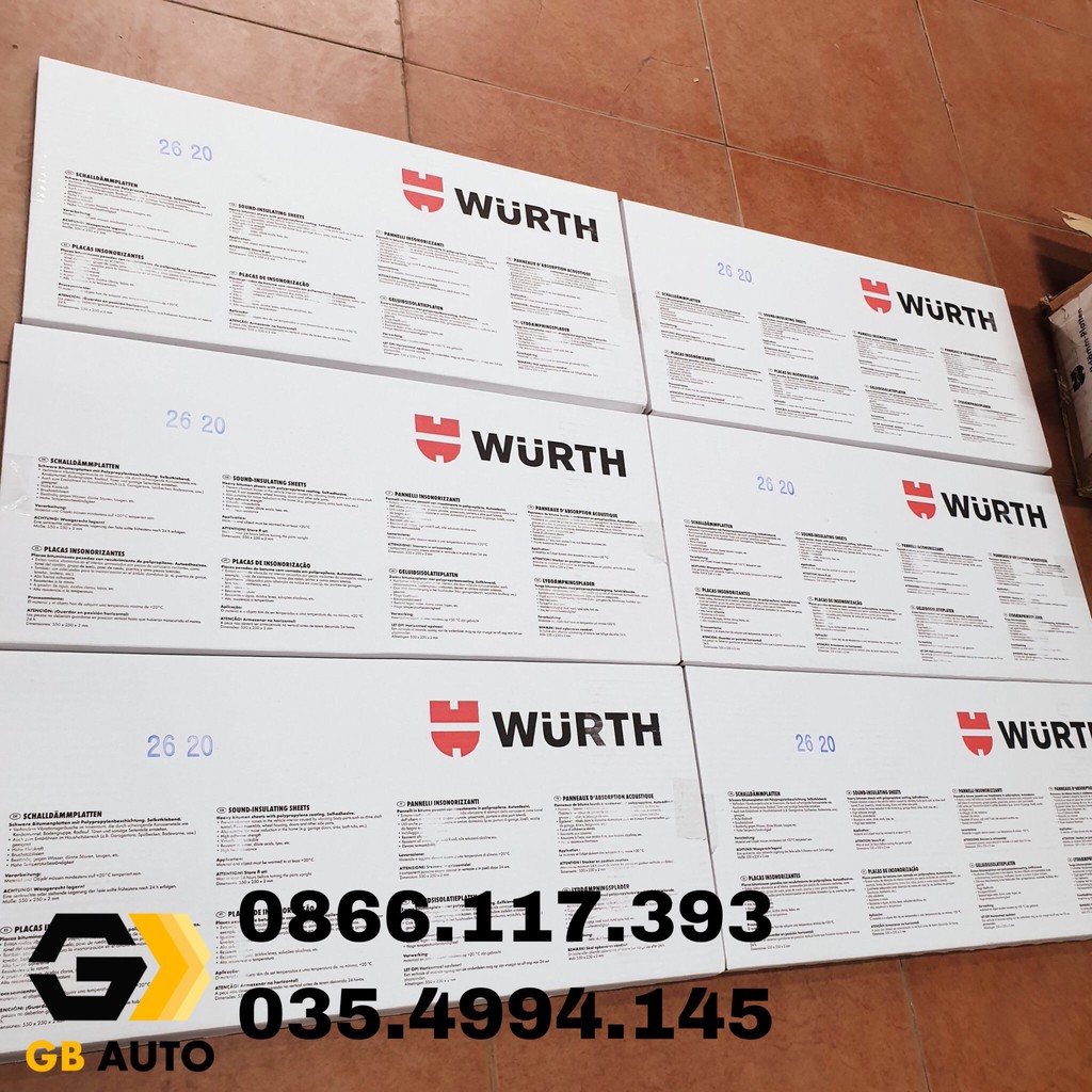 Hộp Dán Tiêu Âm Chống Ồn Wurth ( Tiêu âm Cửa Hộp 6 Tấp  )