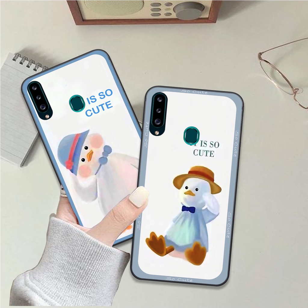 Ốp Samsung A20s bộ hình cute dễ thương gấu thỏ xinh xắn vẽ tay lạ mắt