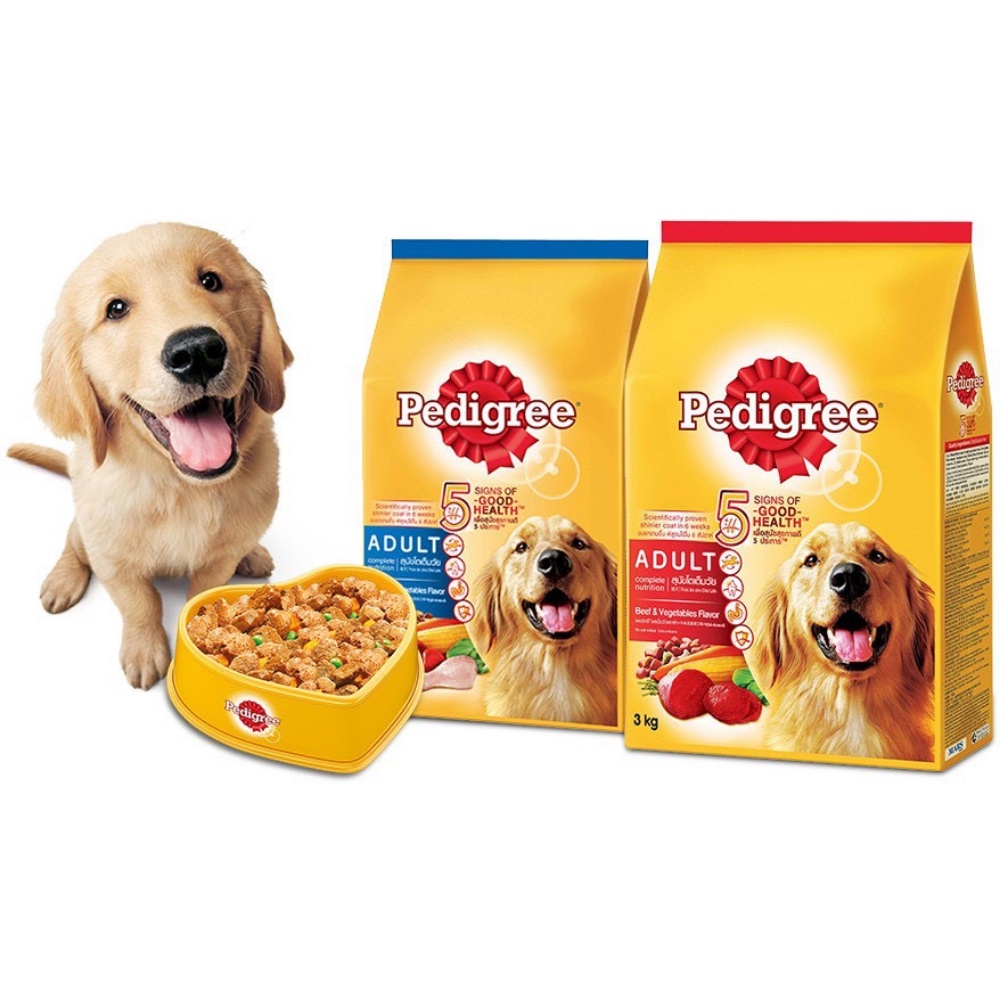 PEDIGREE® Thức ăn cho chó lớn dạng hạt vị bò và rau củ 500g (1 túi)