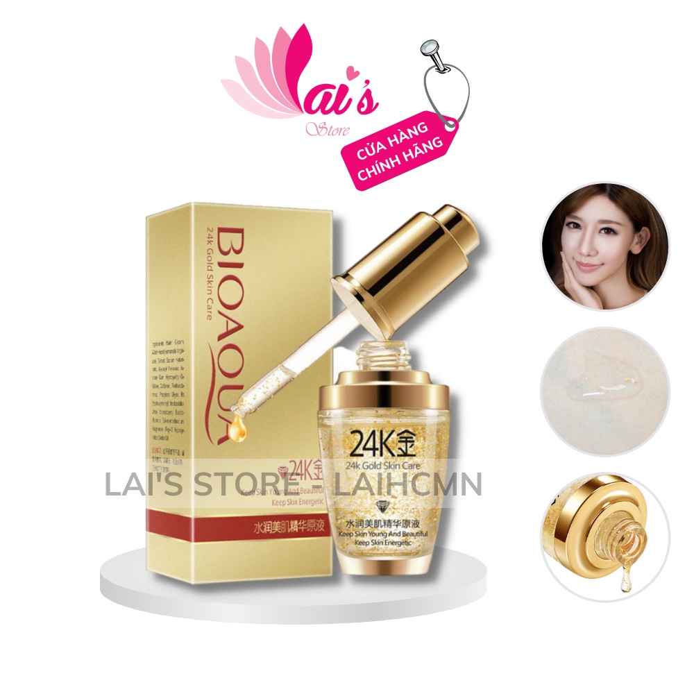 Serum 24K Gold Skin Care Bioaqua Tinh Chất Vàng 24K Dưỡng Da Chuyên Sâu, Kiểm Soát Dầu, Dưỡng Ẩm, Sáng Da Chính Hãng