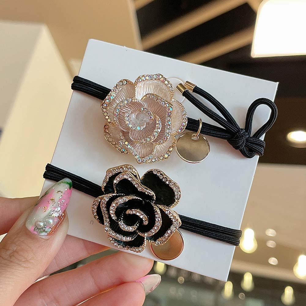 VANES1 Dây Cột Tóc Thiết Kế Đơn Giản Thời Trang Theo Phong Cách Hàn Quốc