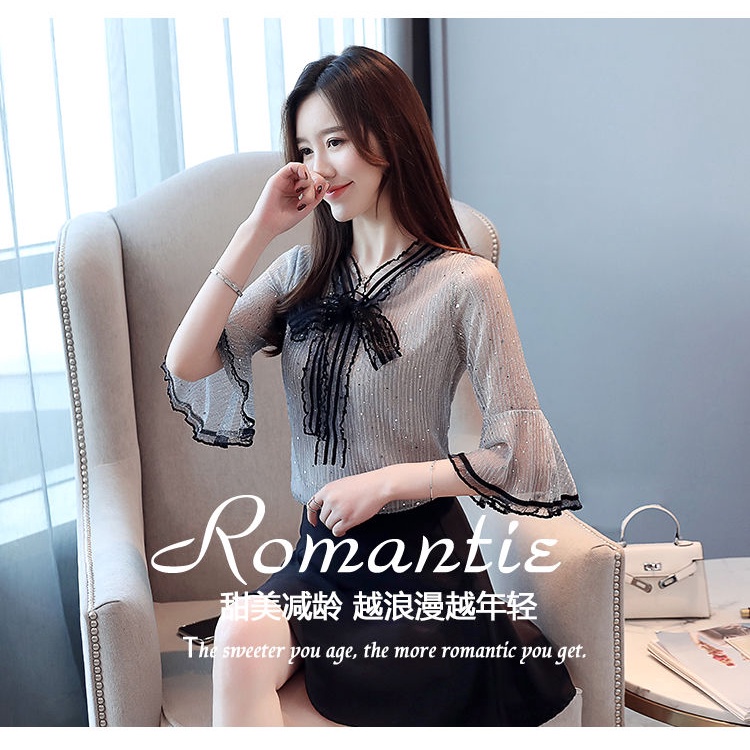 Áo Sơ Mi Ngắn Tay Thời Trang Hàn Quốc Cho Nữ