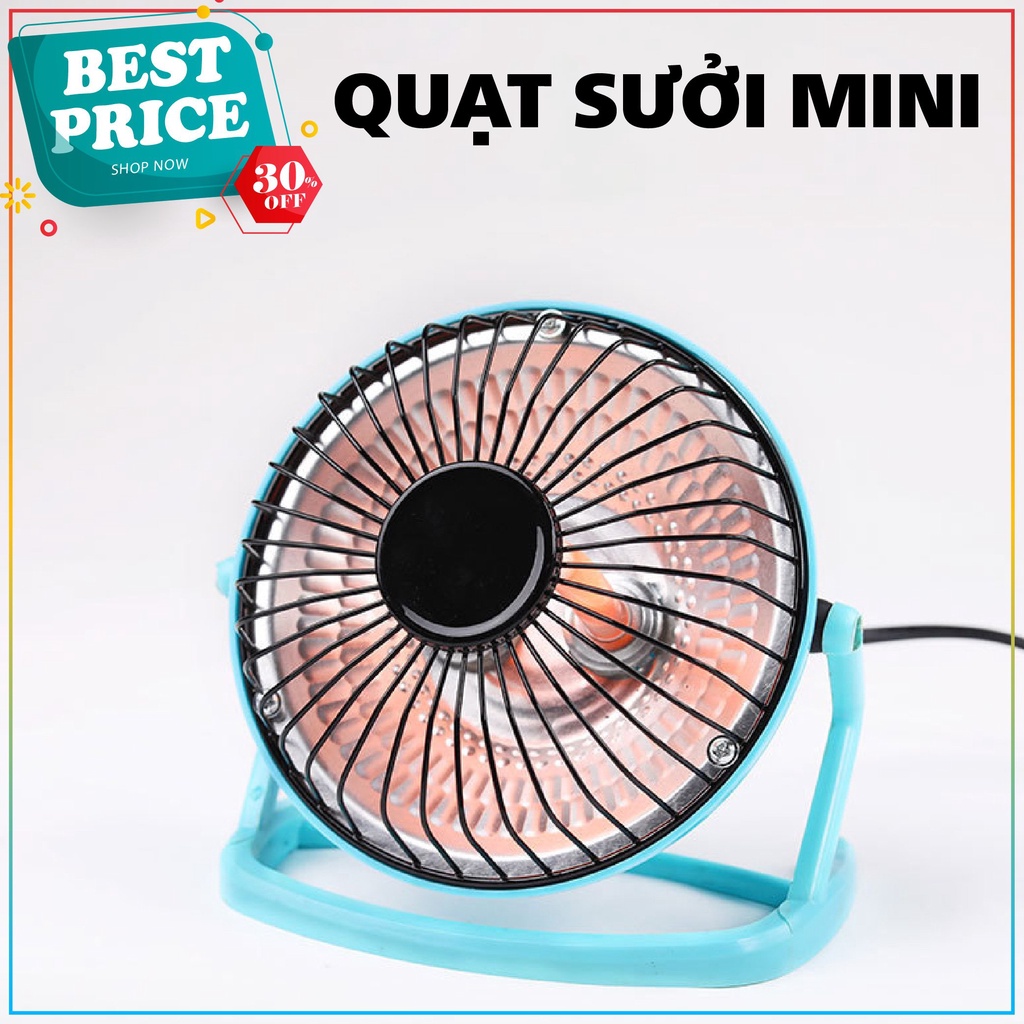 Quạt sưởi mini đèn sưởi mùa đông đèn úm gà vịt 4inch quạt sưởi đa năng