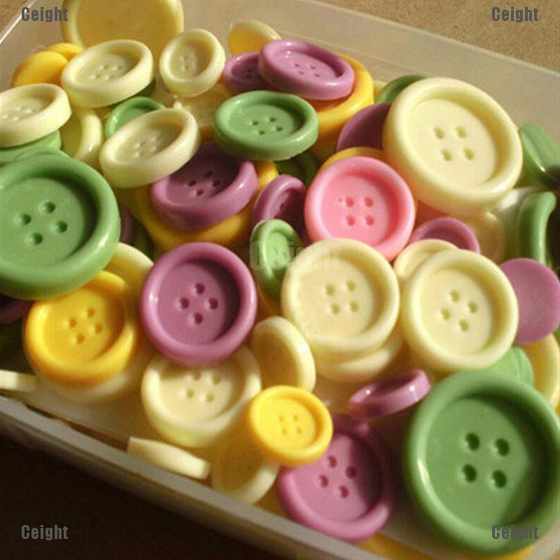 1 Khuôn Làm Bánh / Sô Cô La Hình Nút Áo Bằng Silicone Diy