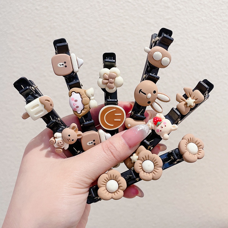 Kẹp Tóc Hình Gấu Hoạt Hình Phong Cách Hàn Quốc Dễ Thương