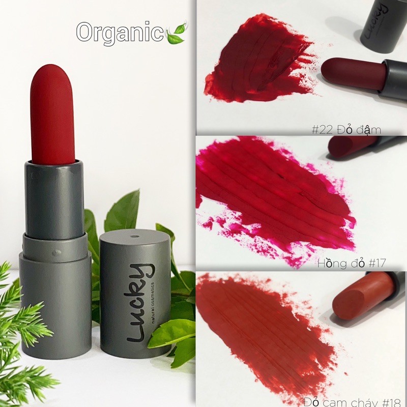 Son lì không chì 💄Lucky Lipstick Organic🍃 Son thiên nhiên - Son an toàn cho bà bầu