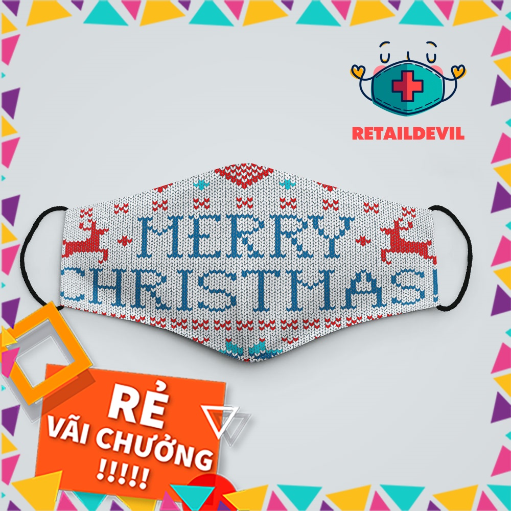 Khẩu Trang Vải Eco Mask CHRISTMAS_95 RetailDevil Vải Cotton 100%, Kháng Khuẩn, Không Đau Tai, Dễ Thở Dành cho Nam Nữ