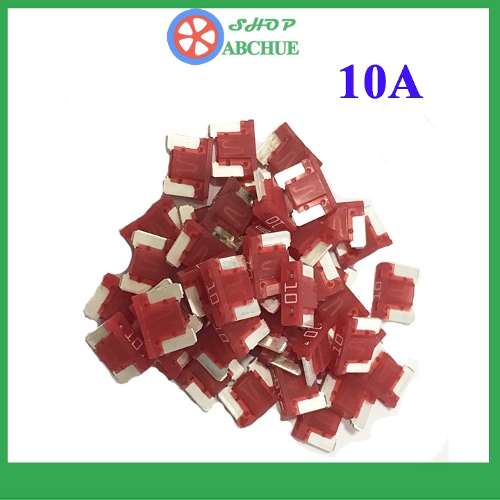 Gói 10 cầu chì chân cụt dành cho ô tô 7.5A,10A, 15A, 20A, 25A, 30A
