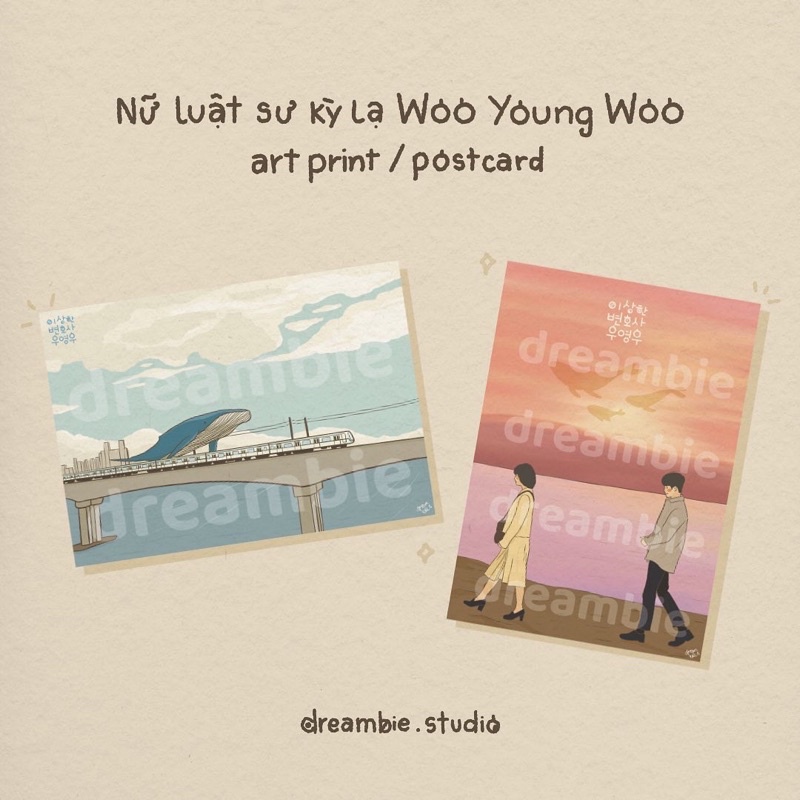 Dreambie | Nữ luật sư kỳ lạ Woo Young Woo fanmade postcard/ artprint
