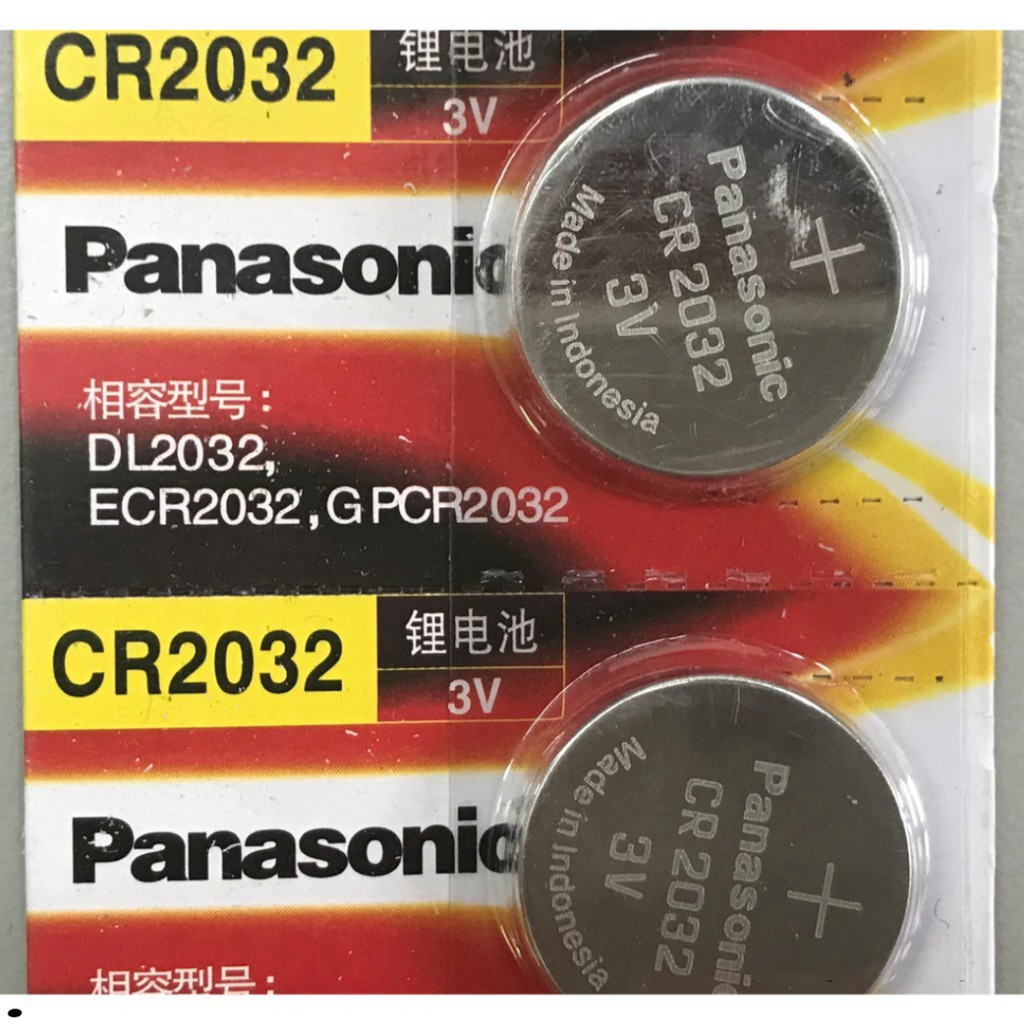 Pin nút Panasonic CR2032 / CR2025 / CR2016 / CR1632 / CR1220 3V Lithium , Pin cúc Panasonic 3V Lithium Made in Indonesia