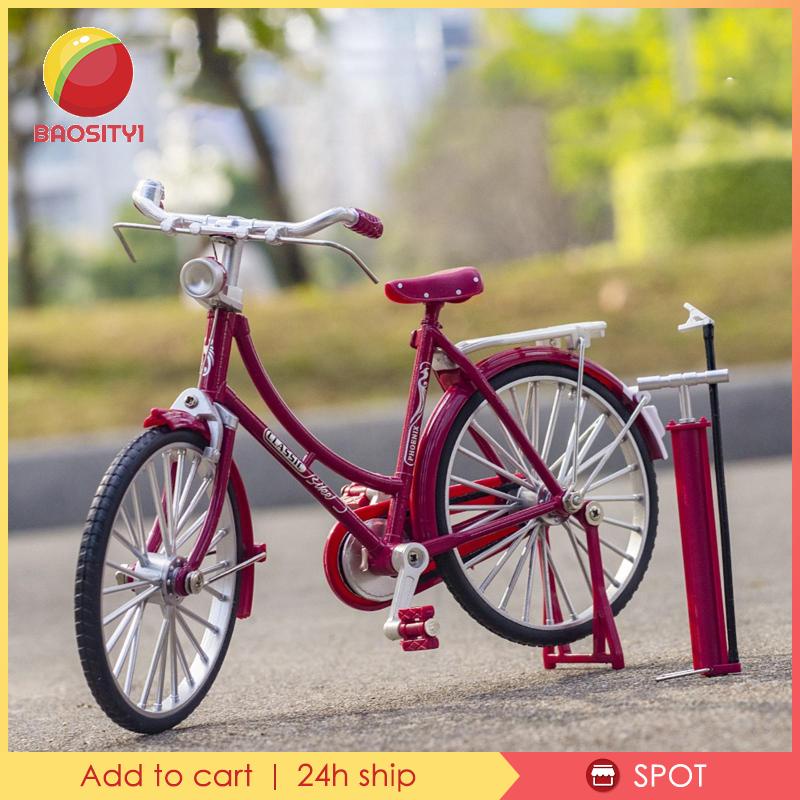 [Baosity1] Mô Hình Xe Đạp 1 / 10 Có Bánh Xe Xoay Được Trang Trí Thủ Công Để Bàn
