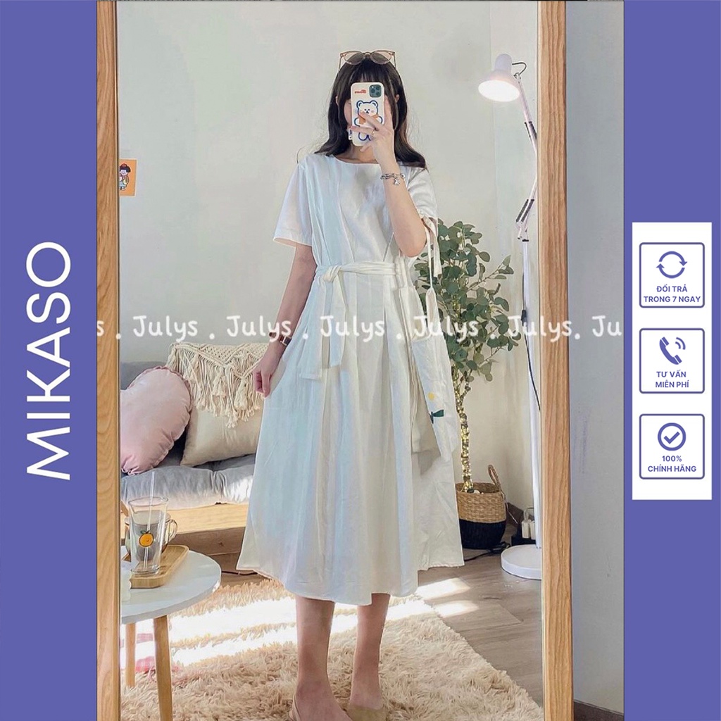 Váy nữ công chúa đẹp dài dự tiệc tiểu thư trắng giá rẻ cao cấp siêu xinh MIKASO MKS175