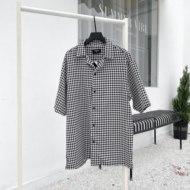 Áo sơ mi hoạ tiết unisex form rộng CCS126 by COCCACH