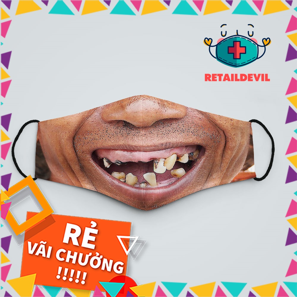 Khẩu Trang Chống Giọt Bắn Mặt Người_75 RetailDevil Vải Cotton 100%, Kháng Khuẩn, Không Đau Tai, Dễ Thở Dành cho Nam Nữ