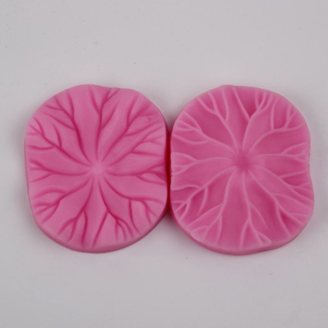 Khuôn silicon lá sen 2 lớp vân trên dưới mã LSDD khuôn lá sen 2 mảnh ấn bánh bao