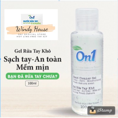 Gel rửa tay khô sạch khuẩn On1 100ml hương Fresh Sakura